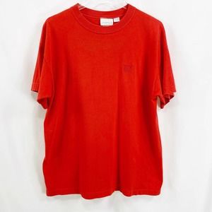 LIZ CLAIBORNE Red Crewneck Shirt - 90s Mom Vintage Boxy Tshirt Top